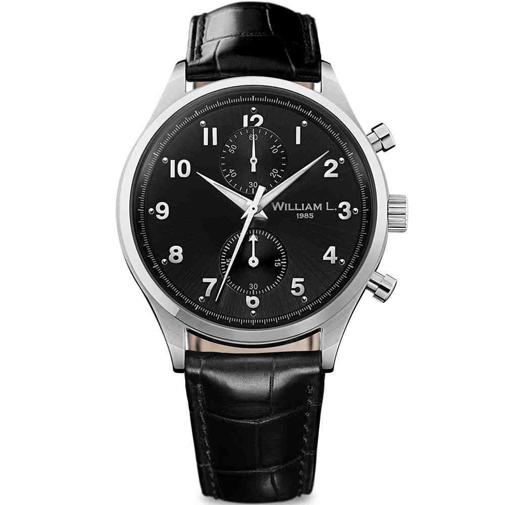 products william l 1985 small chronograph black black wlac02nrcn