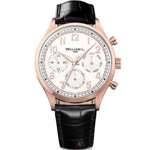 products william l 1985 vintage chronograph rose gold black alligator strap wlor03bcorcn